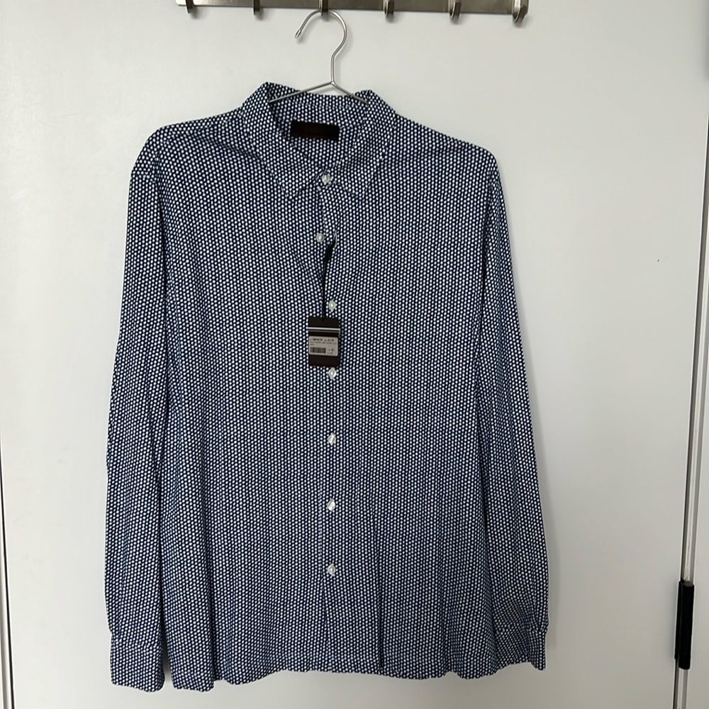 Altea Mens pattern button down shirt in comfort stretch material